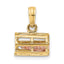 14K Two-Tone Moveable 3-D Lobster(Pink)In Trap