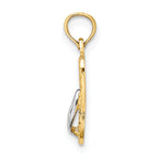 14k with White Rhodium 3D HAWAII Single Flip-Flop Charm