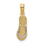 14k with White Rhodium 3D HAWAII Single Flip-Flop Charm