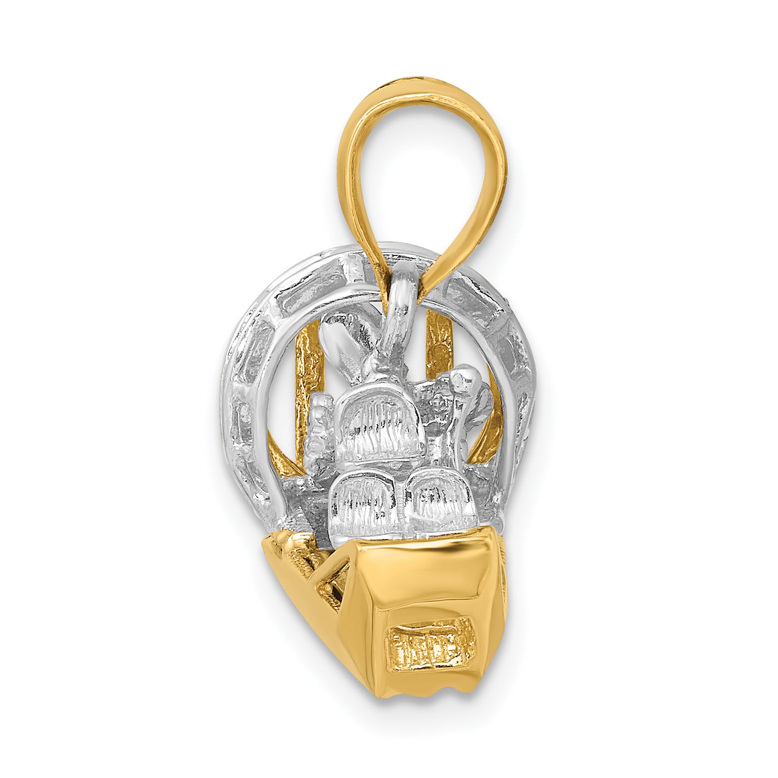 14k Two-Tone 3-D Airboat Charm Secondary image