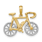14k Two-tone 3-D Ten Speed Bicycle Charm