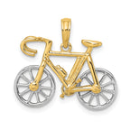 14k Two-tone 3-D Ten Speed Bicycle Charm