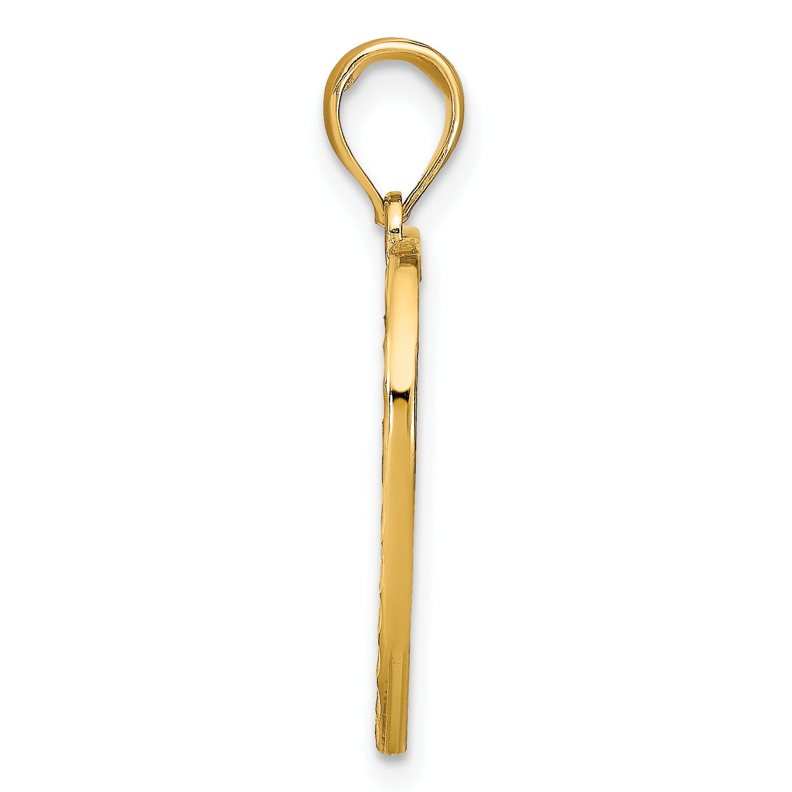 14k w/Rhodium Filigree Beaded Heart Charm