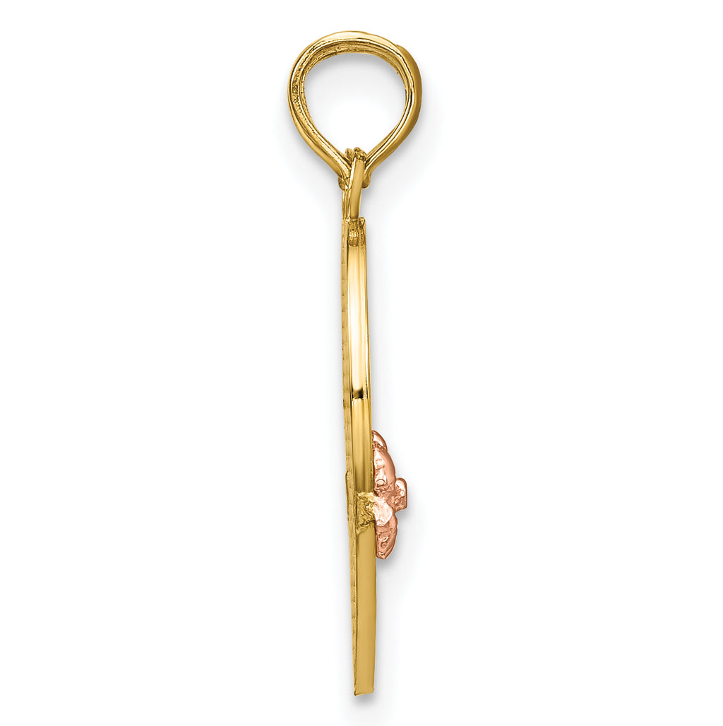 14k Two-Tone BIG SIS-LIL SIS Break-apart Heart Charm