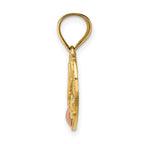 14k Two-Tone #1 GRANDMA In Heart Frame Charm