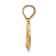 14k Two-Tone #1 GRANDMA In Heart Frame Charm