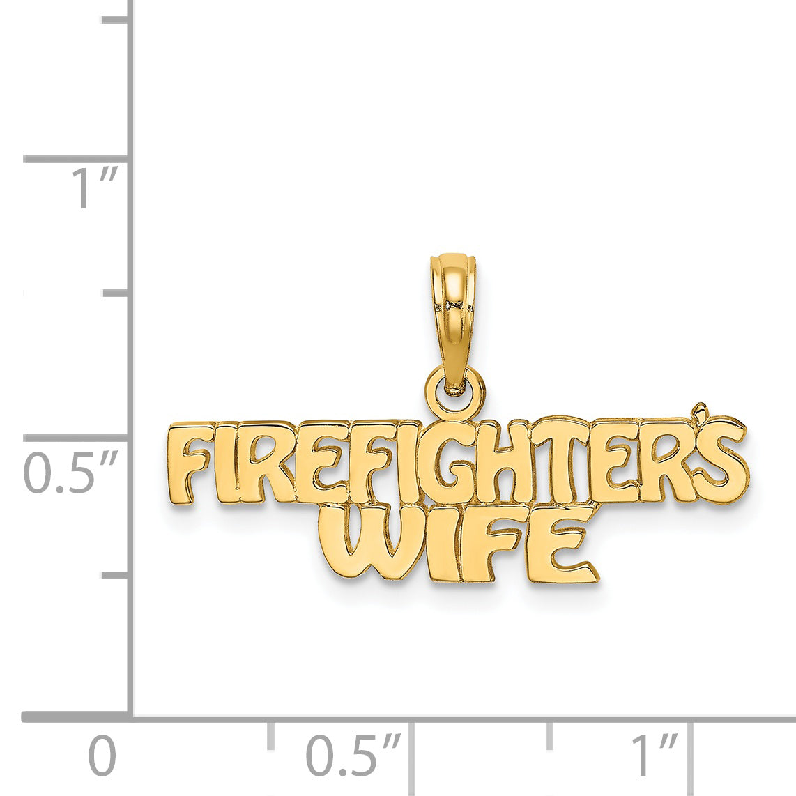 14k FIREFIGHTER'S WIFE Charm