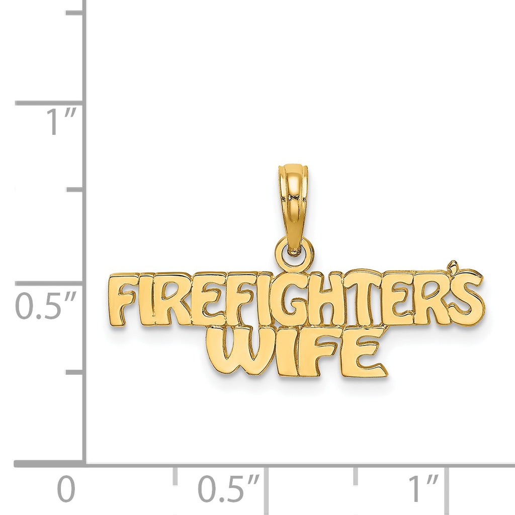 14k FIREFIGHTER'S WIFE Charm