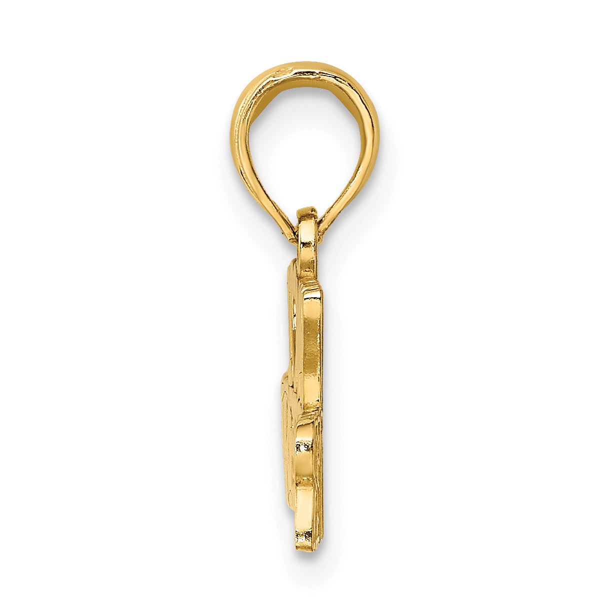 14k I HEART MY FIREFIGHTER Charm Secondary image