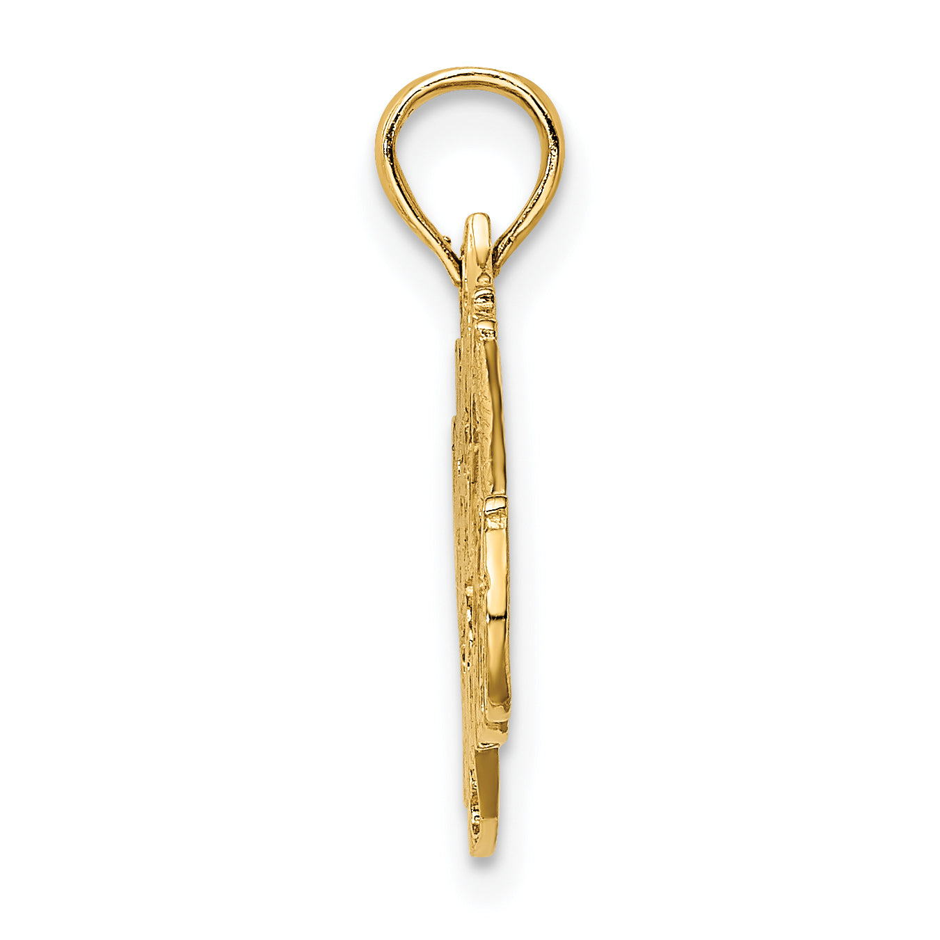 14k I LOVE MY RETIRED FIREFIGHTER Charm Secondary image