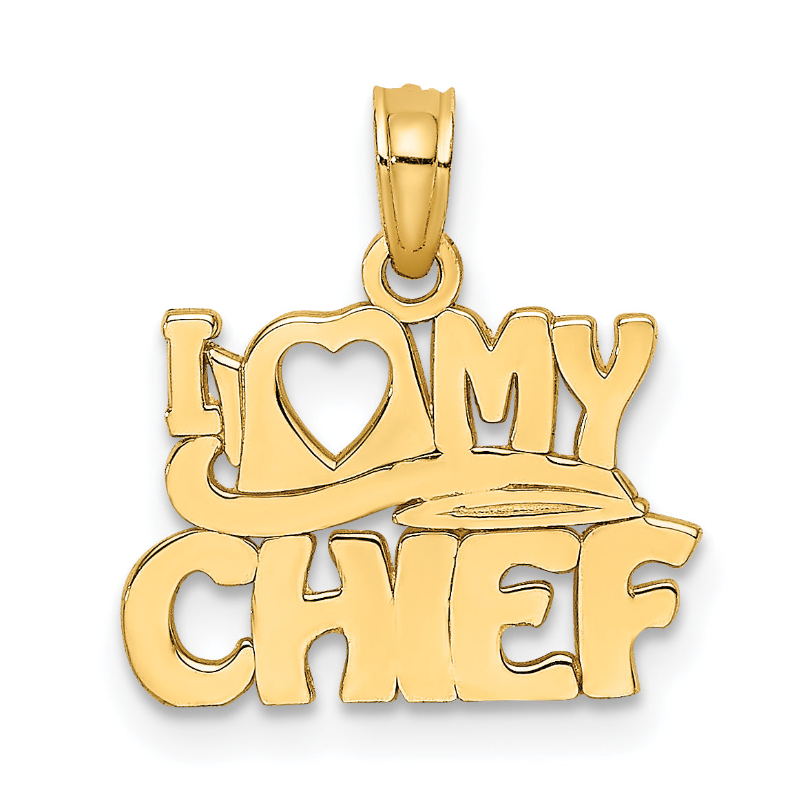 14k I LOVE MY CHIEF Charm Main image