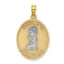 14k w/Rhodium Reversible CHILDS PRAYER w/Boy Charm
