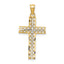 14K W/ Rhodium Cross Charm