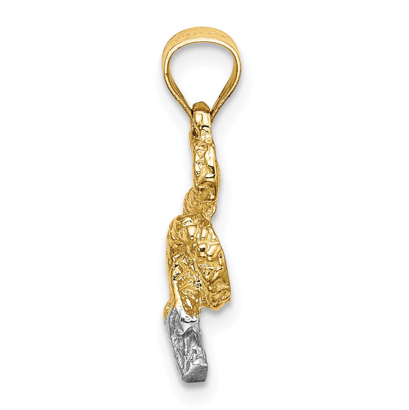 14k w/Rhodium Coiled Snake Charm Secondary image