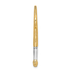 14K w/Rhodium  3-D Oil Paint Brush Charm