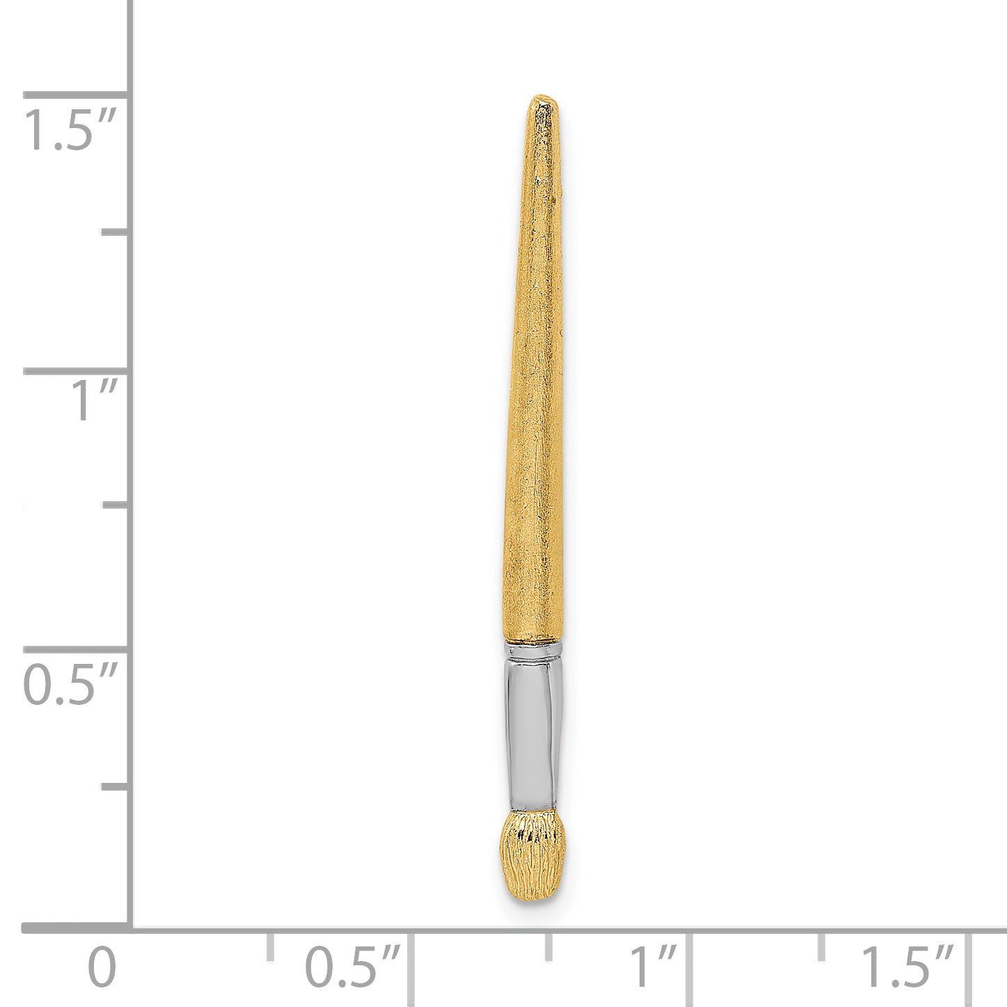 14K w/Rhodium  3-D Oil Paint Brush Charm