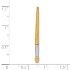 14K w/Rhodium  3-D Oil Paint Brush Charm