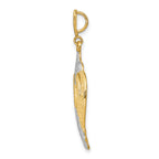 Cut-Out Heart Charm in 14K Two-Tone Gold, 38mm - Sophia Jewelers