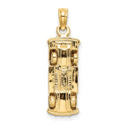 Taxi Charm in 14K Yellow Gold with Movable Tires, 19mm Moveable - Sophia Jewelers