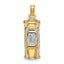 Taxi Charm in 14K Yellow Gold with Movable Tires, 19mm Moveable - Sophia Jewelers