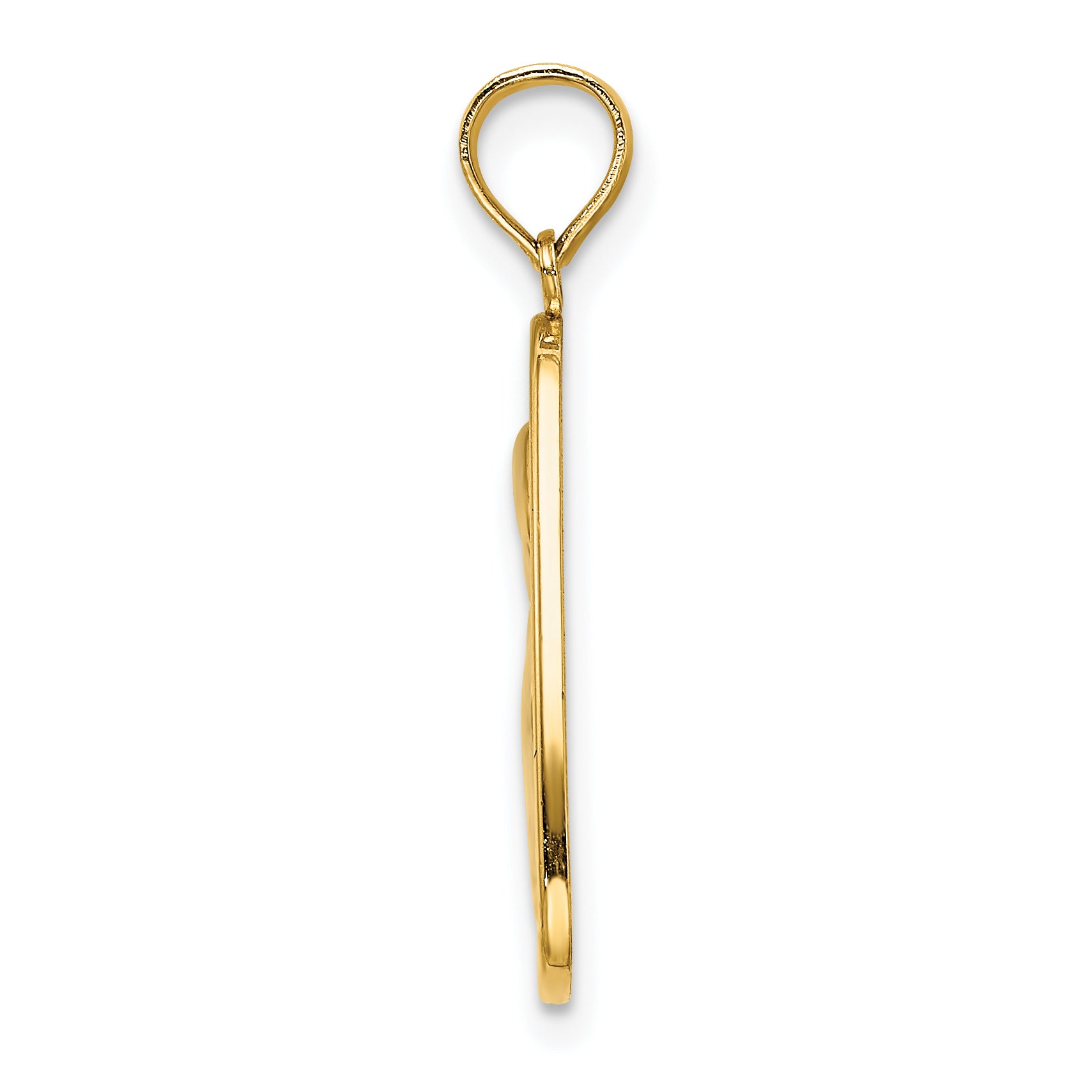 Angel Praying with Halo Pendant in 14K Two-Tone Gold, 26mm Secondary image