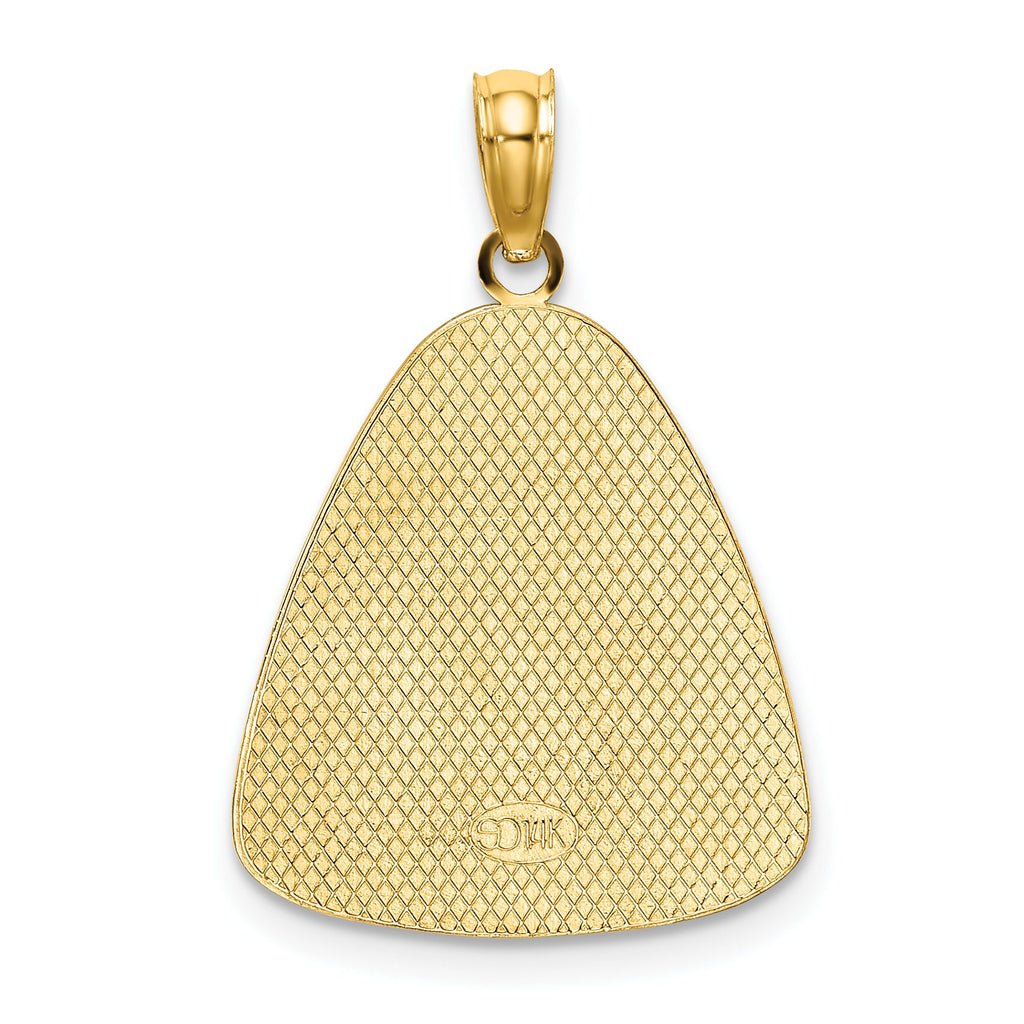 Angel Praying with Halo Pendant in 14K Two-Tone Gold, 26mm - Sophia Jewelers