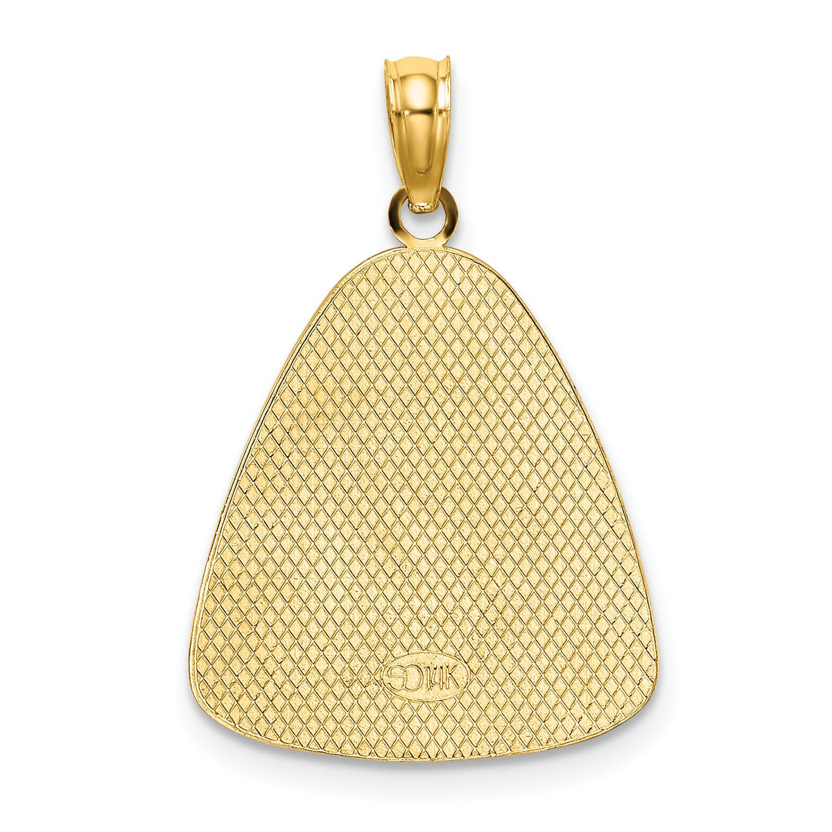 Angel Praying with Halo Pendant in 14K Two-Tone Gold, 26mm - Sophia Jewelers