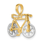 Bicycle Charm in 14K Two-Tone Gold with Moveable Tires, 13mm - Sophia Jewelers