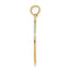 14k and White Rhodium WISH DREAM BELIEVE Moon and Stars Charm