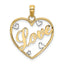 Love with Hearts Pendant in 14K Two-Tone Gold, 22mm - Sophia Jewelers