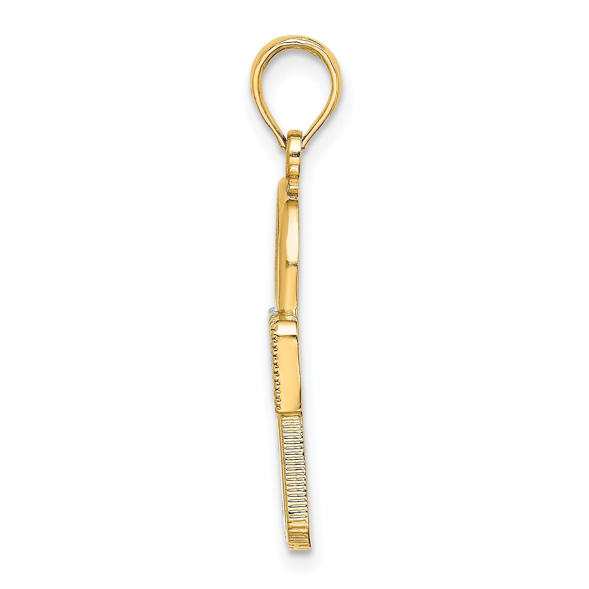 14k w/Rhodium Lock Charm Secondary image
