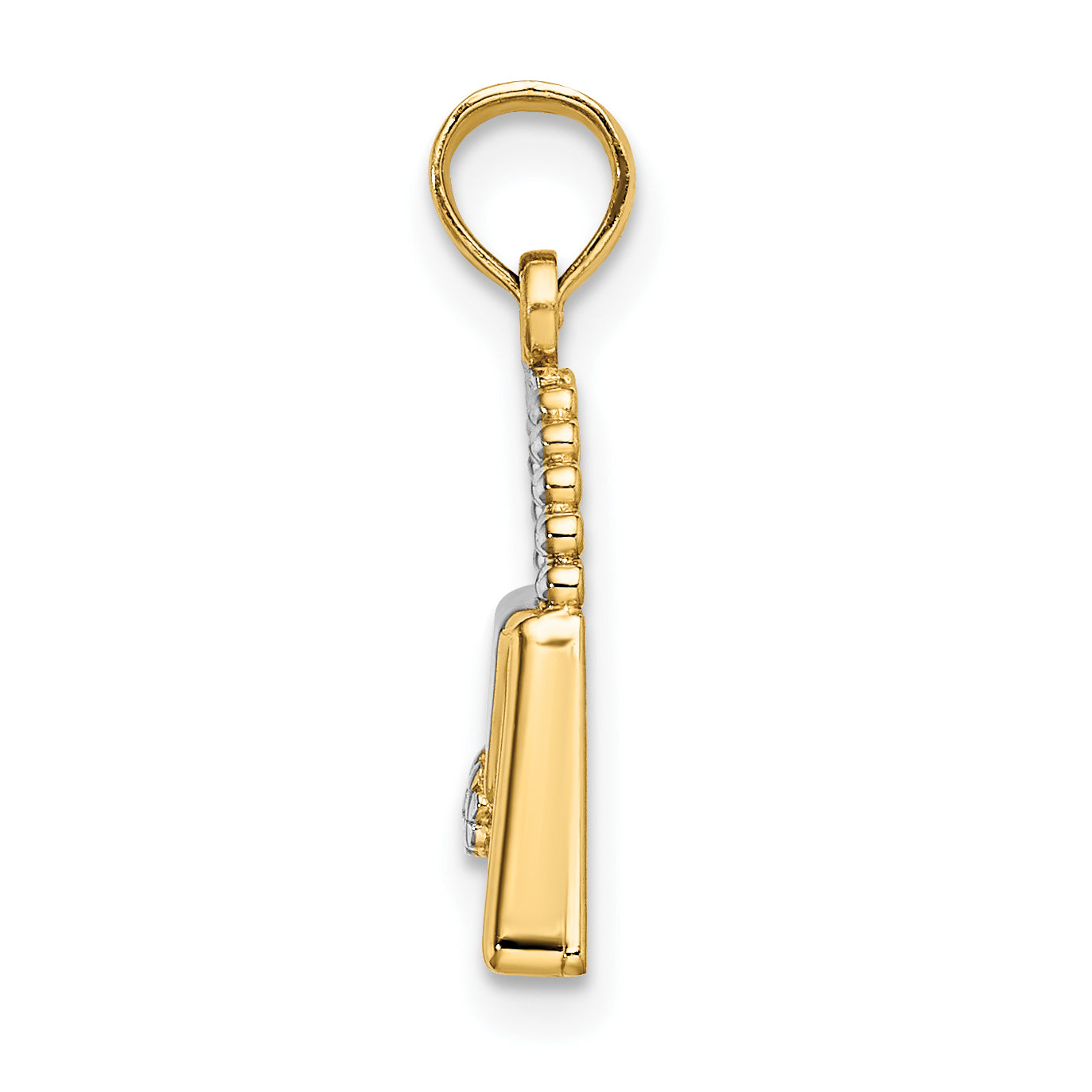14K W/ Rhodium Purse Charm Secondary image