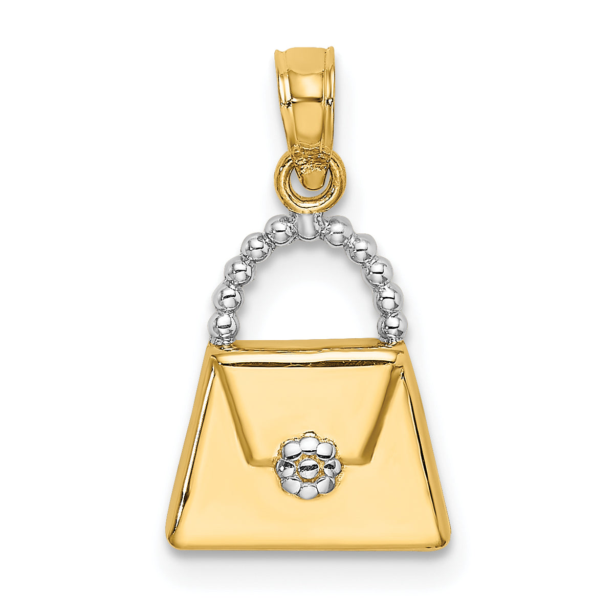 14K and White Rhodium Purse Charm Main image