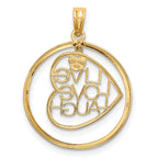 "Live Love Laugh" Heart-In-Circle Charm in 14K Two-Tone Gold, 23mm - Sophia Jewelers