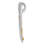 Heart Slide Charm in 14K Two-Tone Gold, 33mm Textured - Sophia Jewelers