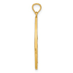 Beaded Filigree Teardrop Charm in 14K Yellow Gold, 30mm Diamond-Cut - Sophia Jewelers
