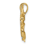 Butterfly Charm in 14K Two-Tone Gold, 26mm Diamond-Cut - Sophia Jewelers