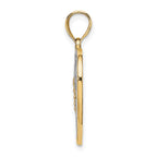 Filigree Heart Charm in 14K Two-Tone Gold, 24mm - Sophia Jewelers