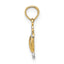 14K with White Rhodium Mini Sea Turtle Charm