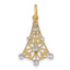 Chandelier Charm in 14K Two-Tone Gold, 19mm Diamond-Cut - Sophia Jewelers