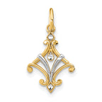 Chandelier Charm in 14K Two-Tone Gold, Diamond-Cut - Sophia Jewelers