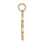 14k and Rhodium LIVE LOVE LAUGH In Heart Charm
