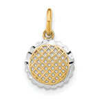 14K w/Rhodium D/C Mini Sunflower Charm