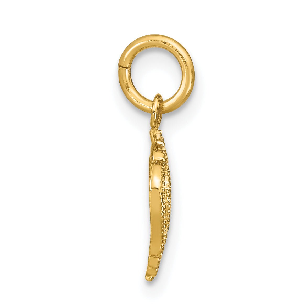 14k w/Rhodium Mini Heart Charm