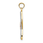 Cut-Out Starfish Charm in 14K Two-Tone Gold, 25mm - Sophia Jewelers