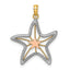 Cut-Out Starfish Charm in 14K Two-Tone Gold, 25mm - Sophia Jewelers
