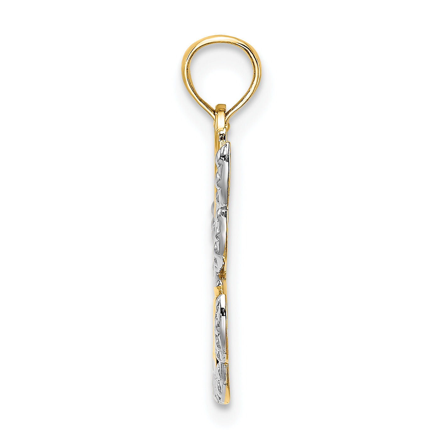 Cut-Out Hope Angel Charm in 14K Two-Tone Gold, 21mm Secondary image