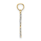 Cut-Out Hope Angel Charm in 14K Two-Tone Gold, 21mm - Sophia Jewelers