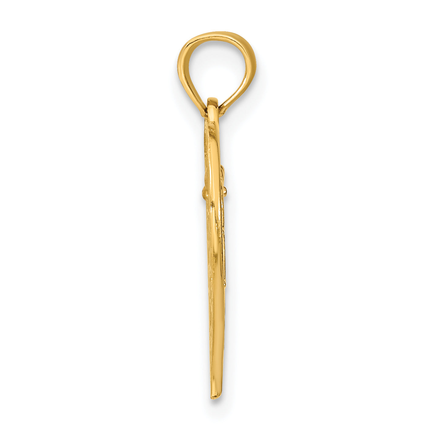"Daddy's Little Girl" Filigree Heart Charm in 14K Two-Tone Gold, 21mm Secondary image