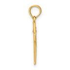 "Daddy's Little Girl" Filigree Heart Charm in 14K Two-Tone Gold, 21mm - Sophia Jewelers